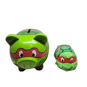 TMNT Piggy Bank And Plush
